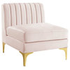Swan Channel Armless Chair - Pink