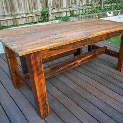 Custom Reclaimed Wood Outdoor Table - Furniture