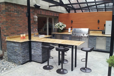 Example of a trendy home design design in Vancouver