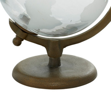 Gold Aluminum Traditional Globe, 12 x 9 x 9