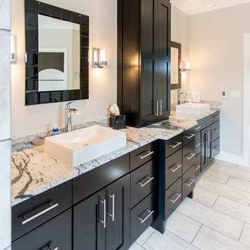 Black Cabinetry Master Bath