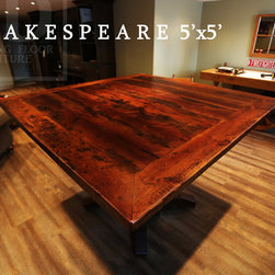 Reclaimed Wood (Sqaure) Pedestal Table - Dining Tables