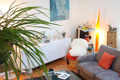 Photo of a contemporary living room in Clermont-Ferrand.