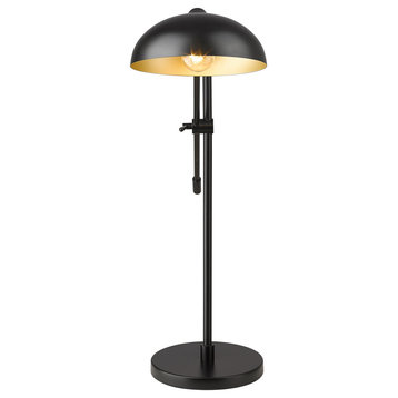 Zlite 1942TL-MB 1-Light Table Lamp, Outer Matte Black, Inner Golden