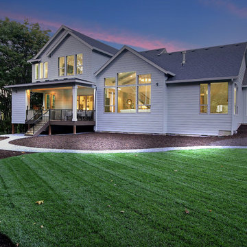 Rear of Home at Dusk - The Overbrook - Cascade Craftsman Family Home