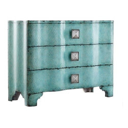 Crackled Teal Chest - Bedroom Products