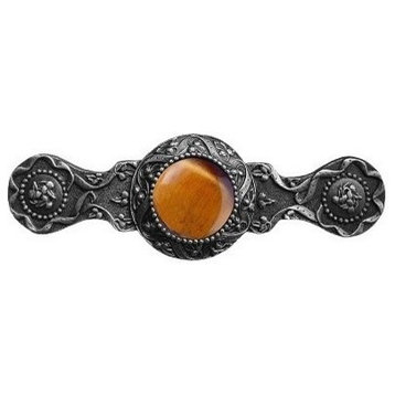 Victorian Pull, Antique-Style Pewter With Tiger Eye