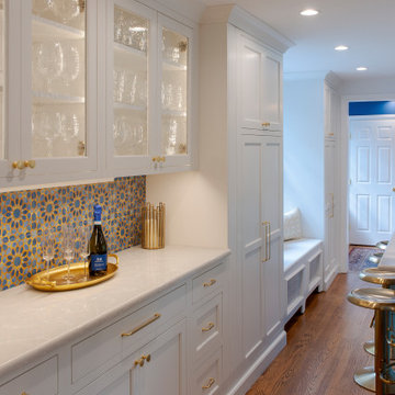 Striking Kitchen in Blue and White