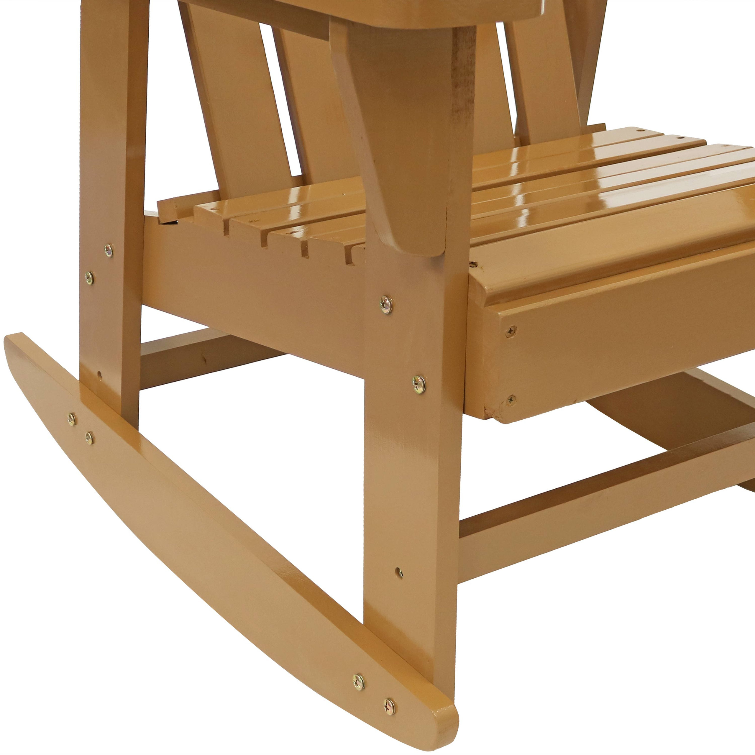 Sunnydaze Classic Wooden Adirondack Rocking Chair with Cedar Finish ...