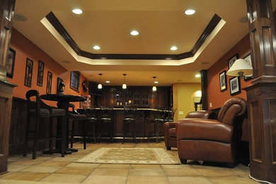 Inspiration for a timeless basement remodel in Chicago