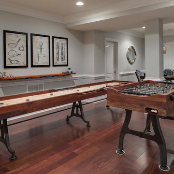 Icy Blue Wooden Ping-Pong Basement