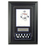 Heritage Sports Art - Original Art of the MLB 1928 Detroit Tigers Uniform - This beautifully framed piece features an original piece of watercolor artwork glass-framed in an attractive two inch wide black resin frame with a double mat. The outer dimensions of the framed piece are approximately 17" wide x 24.5" high, although the exact size will vary according to the size of the original piece of art. At the core of the framed piece is the actual piece of original artwork as painted by the artist on textured 100% rag, water-marked watercolor paper. In many cases the original artwork has handwritten notes in pencil from the artist. Simply put, this is beautiful, one-of-a-kind artwork. The outer mat is a rich textured black acid-free mat with a decorative inset white v-groove, while the inner mat is a complimentary colored acid-free mat reflecting one of the team's primary colors. The image of this framed piece shows the mat color that we use (Medium Blue). Beneath the artwork is a silver plate with black text describing the original artwork. The text for this piece will read: This original, one-of-a-kind watercolor painting of the 1928 Detroit Tigers uniform is the original artwork that was used in the creation of this Detroit Tigers uniform evolution print and tens of thousands of other Detroit Tigers products that have been sold across North America. This original piece of art was painted by artist Bill Band for Maple Leaf Productions Ltd. Beneath the silver plate is a 3" x 9" reproduction of a well known, best-selling print that celebrates the history of the team. The print beautifully illustrates the chronological evolution of the team's uniform and shows you how the original art was used in the creation of this print. If you look closely, you will see that the print features the actual artwork being offered for sale. The piece is framed with an extremely high quality framing glass. We have used this glass style for many years with excellent results. We package every piece very carefully in a double layer of bubble wrap and a rigid double-wall cardboard package to avoid breakage at any point during the shipping process, but if damage does occur, we will gladly repair, replace or refund. Please note that all of our products come with a 90 day 100% satisfaction guarantee. Each framed piece also comes with a two page letter signed by Scott Sillcox describing the history behind the art. If there was an extra-special story about your piece of art, that story will be included in the letter. When you receive your framed piece, you should find the letter lightly attached to the front of the framed piece. If you have any questions, at any time, about the actual artwork or about any of the artist's handwritten notes on the artwork, I would love to tell you about them. After placing your order, please click the "Contact Seller" button to message me and I will tell you everything I can about your original piece of art. The artists and I spent well over ten years of our lives creating these pieces of original artwork, and in many cases there are stories I can tell you about your actual piece of artwork that might add an extra element of interest in your one-of-a-kind purchase.