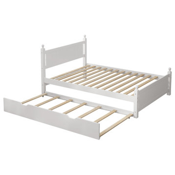 Gewnee Twin Size Solid Wood Platform Bed Frame , Full