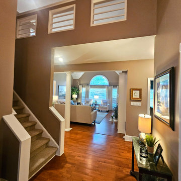 Open Concept Entry View Looking Through to Living Room