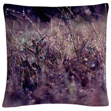 Beata Czyzowska Young 'Purple Rain' Decorative Throw Pillow