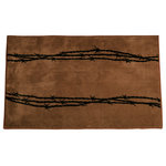 Paseo Road by HiEnd Accents - Barbwire Print Rug - The iconic Barbwire bathroom and kitchen rug twists strands of barbwire printed across a rich chocolate setting. Made from 100% acrylic and measuring 24 by 36 inches, Barbwire is the perfect accent for your kitchen or bathroom sink. This rug is part of the larger HiEnd Accents Barbwire collection which features the iconic barbwire in stylish western shades for an affordable statement of rustic luxury.