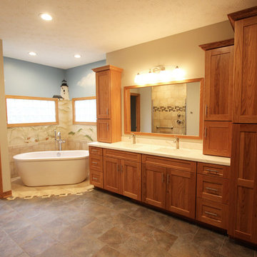 Barrier Free Walk-in Shower with Free Standing Tub ~ Medina, OH