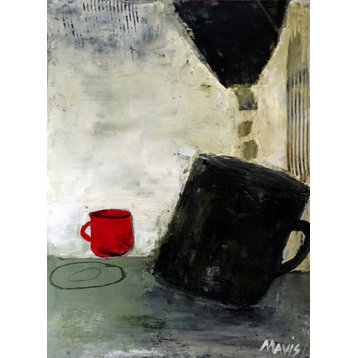 "Black Mug" Original Abstract By Mavis