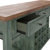 Arbor Hill Two-Tone Buffet Server With Wine Rack, Sage