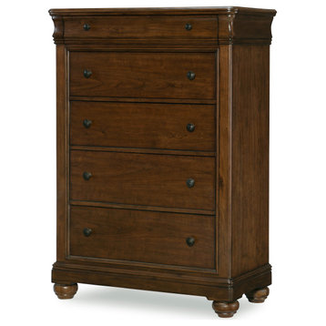 Coventry 5-Drawer Chest, Classic Cherry Finish Wood