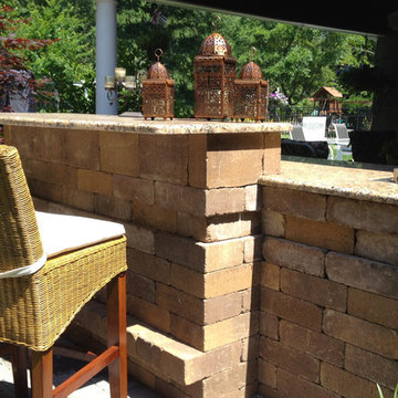 Outdoor Bar. East Islip, NY. Cambridge Paving Stones
