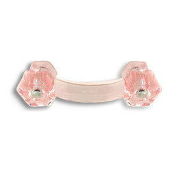 CKP - Glass Drawer Pull, Pink - Cabinet And Drawer Handle Pulls