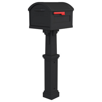 Gibraltar Mailboxes GHC40B01 Grand Haven All In One Mailbox, Black