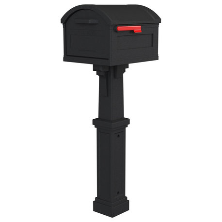 Gibraltar Mailboxes GHC40B01 Grand Haven All In One Mailbox, Black