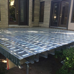 Wood looking Stone Deck using Paverdeck - Landscaping Stones And Pavers