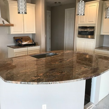 Crema Bordeaux Granite Kitchen