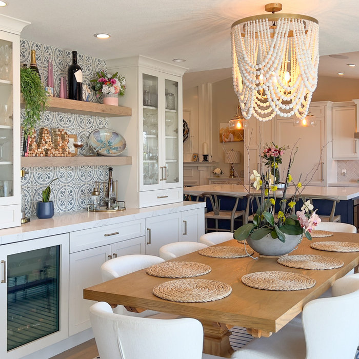Custom kitchen and dining room by Marin Kitchen Works in Marin County, CA