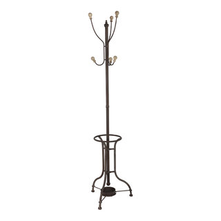 White Solid Wood Coat Rack with Triple Tiered Coat Stand