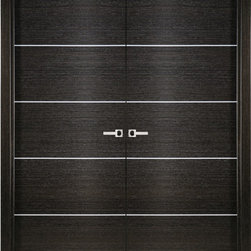 Modern Interior Double Door Italian Black Apricot Decorative Strips - Interior Doors