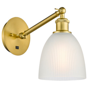 Innovations 317-1W-SG-G381-LED 1-Light Sconce, Satin Gold