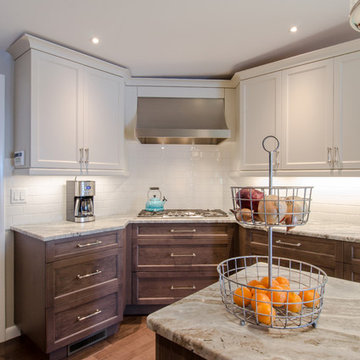 Two Toned Kitchen Remodel in Windham NH