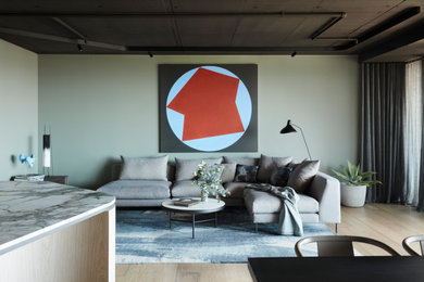 This is an example of a contemporary living room in Sydney.