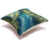 Marina Palm Border Indoor/Outdoor Pillow Navy 18"x18"