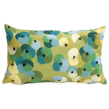 Visions II Pansy Pillow, Lime, 12"x20"