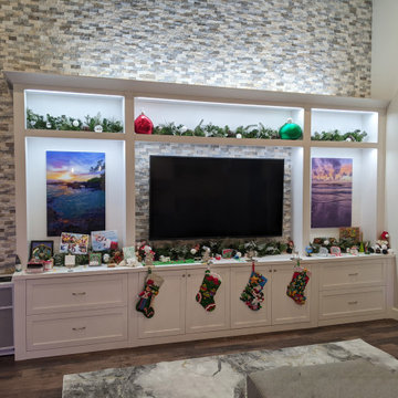 Custom Built-In Shaker Entertainment Center