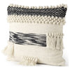 Boho Black and White Accent Pillow Cover