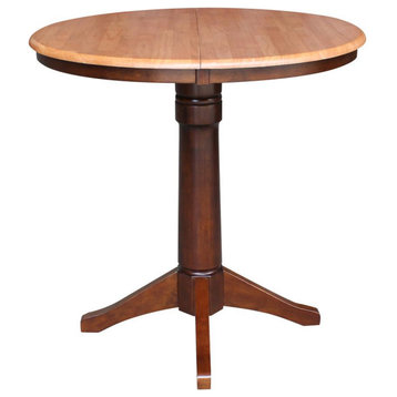 Round Top Pedestal Table With 12 Leaf