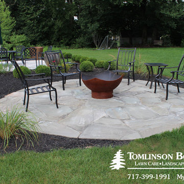 Irregular, Circular Flagstone Patio for Fire Pit Area - Lititz, PA