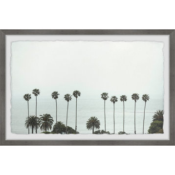 "Overlooking Palm Trees" Framed Painting Print, 12"x8"