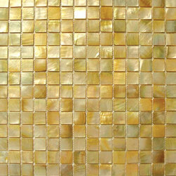 golden lip shell mosaic for back splash, bathroom , interior decoration - Wall Decor
