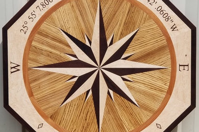 Wood Floor Medallion Octagon Compass Rose - Victor