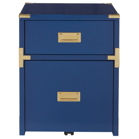 Wellington 2-Drawer File Cabinet, Lapis Blue