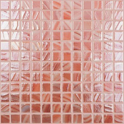 Vidrepur Titanium Mosaic Brushed Peach Iridescent 093723M - Bath Products