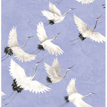 Hydrangea Halcyon Birds Peel & Stick  Wallpaper Bolt