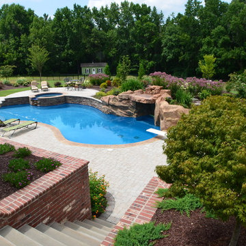 Morrisville/Cary, NC Swimming Pool, waterfall, outdoor living
