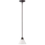 Nuvo Lighting - Nuvo Lighting 60/3172 Empire - One Light Mini Pendant - Empire One Light Min Mahogany Bronze Fros *UL Approved: YES Energy Star Qualified: n/a ADA Certified: n/a  *Number of Lights: 1-*Wattage:100w Halogen bulb(s) *Bulb Included:No *Bulb Type:Halogen *Finish Type:Mahogany Bronze